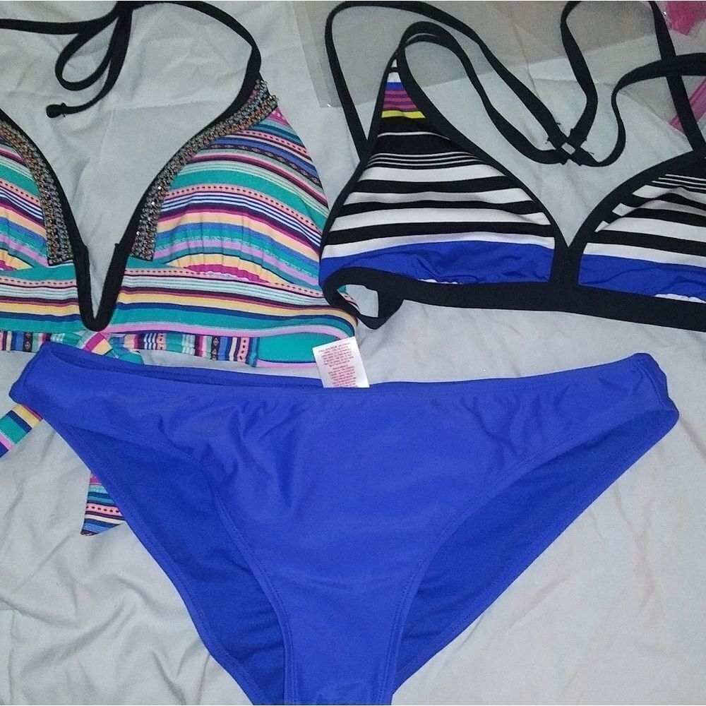 3 piece Blue Bikini Mix Match Bundle